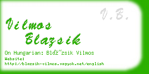 vilmos blazsik business card